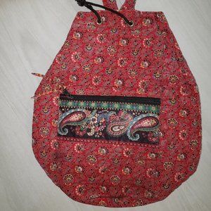 Vera Bradley vintage sling backpack, Red Collette, EUC